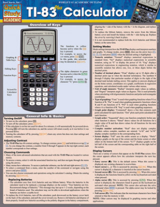 Kalendář/Diář TI-83 Plus Calculator BarCharts Inc