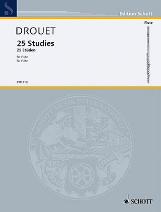 Carte 25 Etudes: Solo Flute Louis Drouet