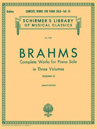 Книга Complete Works for Piano Solo, Volume 3 Johannes Brahms