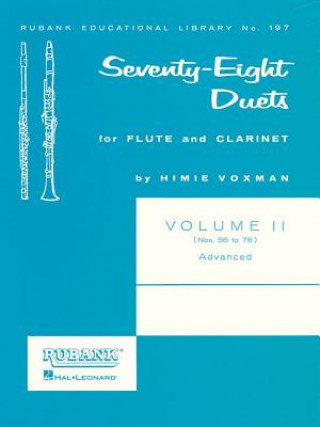 Könyv 78 DUETS FOR FLUTE & CLARINET VOL II Himie Voxman