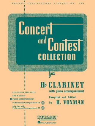 Kniha CONCERT & CONTEST COLLECTION CLARINET PA H. Voxman