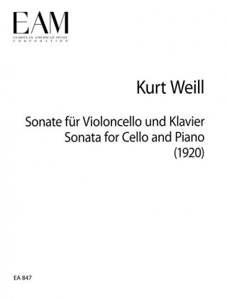 Libro Sonata for Cello and Piano (1920) Kurt Weill