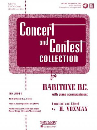 Book Concert and Contest Collection: Solo Part W/CD - Baritone B.C. H. Voxman