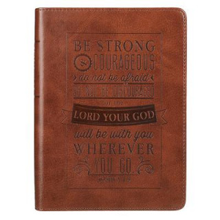 Книга Journal Lux-Leather Be Strong & Courageous Josh 1: 9 Christian Art Gifts