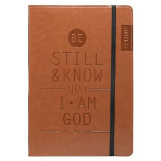 Carte Journal - Lux-Leather - Brown Be Still Christian Art Gifts