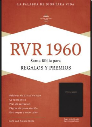Könyv RVR 1960 Biblia para Regalos y Premios, negro imitacion piel Broadman & Holman Publishers