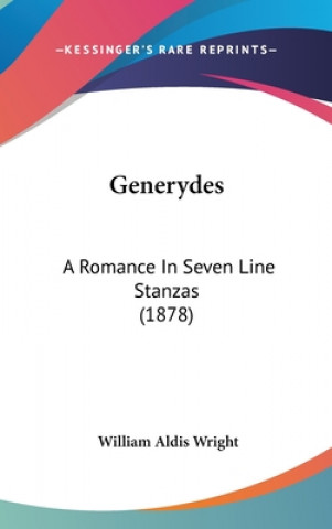 Boek Generydes William Aldis Wright
