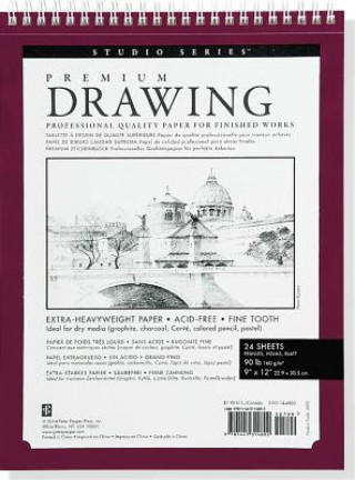 Book Large Premium Drawing Pad 9" X 12" Peter Pauper Press