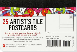 Книга Studio Series Artist's Tile Postcards (25 Acid-Free White Postcards) Peter Pauper Press