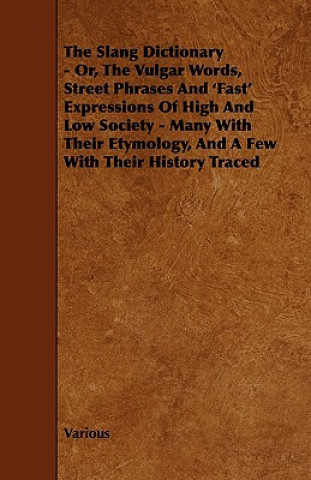 Livre The Slang Dictionary - Or, the Vulgar Words, Street Phrases and 'Fast' Expressions of High and Low Society - Many with Their Etymology, and a Few with Various