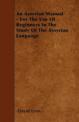 Libro An Assyrian Manual - For The Use Of Beginners In The Study Of The Assyrian Language David Lyon