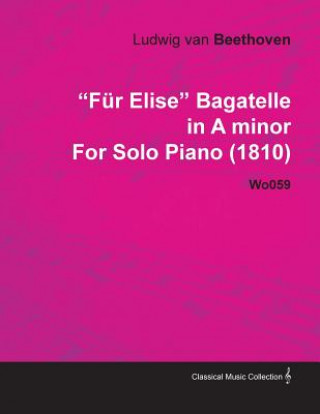 Kniha "Fur Elise" Bagatelle in A Minor By Ludwig Van Beethoven For Solo Piano (1810) Wo059 Ludwig van Beethoven