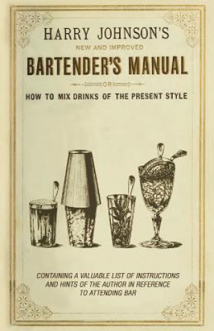 Kniha New and Improved Bartender's Manual Harry Johnson