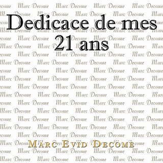 Kniha Dedicace de mes 21 ans Marc Evid Decome