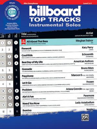 Carte Billboard Top Tracks Instrumental Solos: Alto Sax, Book & CD Alfred Publishing