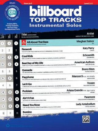 Książka Billboard Top Tracks Instrumental Solos: Horn in F, Book & CD Alfred Publishing