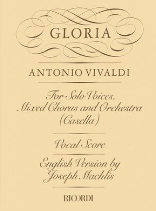 Könyv Gloria Rv589: Vocal Score Antonio Vivaldi