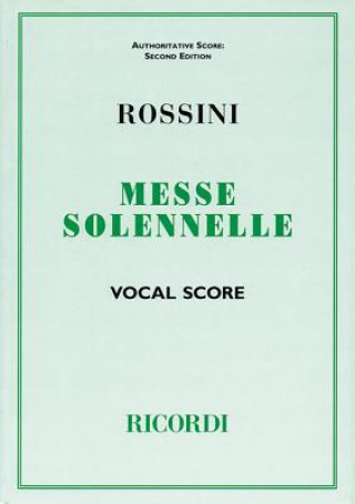 Knjiga Messa Solenne: Vocal Score Gioachino Rossini