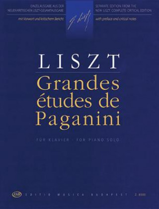 Kniha Grandes Etudes de Paganini: Piano Solo Franz Liszt