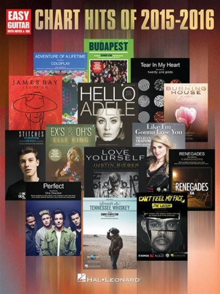 Livre Chart Hits of 2015-2016: Easy Guitar with Notes & Tab Hal Leonard Publishing Corporation