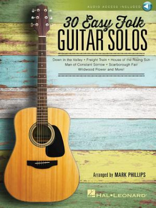 Kniha 30 Easy Folk Guitar Solos Hal Leonard Publishing Corporation