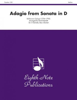 Książka Adagio (from Sonata in D): Score & Parts Baldassare Galuppi