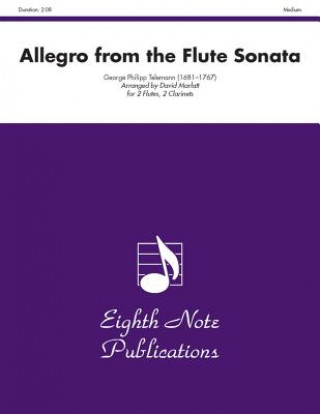 Książka Allegro (from the Flute Sonata): Score & Parts Georg Philipp Telemann