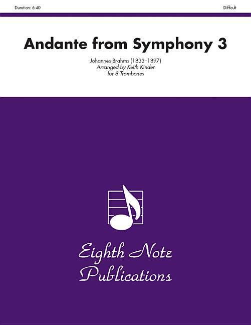 Książka Andante (from Symphony 3): Score & Parts Johannes Brahms