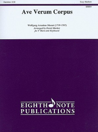 Kniha Ave Verum Corpus French Horn/Keyboards Wolfgang Amadeus Mozart
