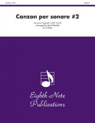 Book Canzon Per Sonare #2: Score & Parts Giovanni Gabrieli