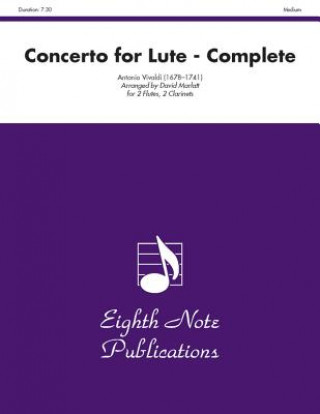 Kniha Concerto for Lute (Complete): Score & Parts Antonio Vivaldi