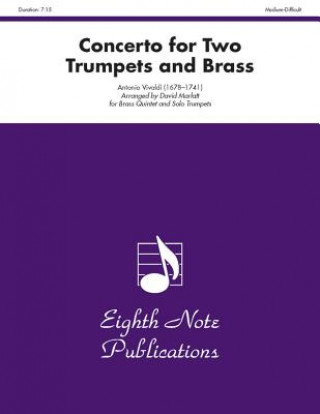 Kniha Concerto for Two Trumpets and Brass: Trumpet Feature, Score & Parts Antonio Vivaldi
