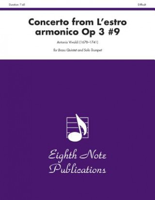 Carte Concerto (from L'Estro Armonico, Op 3 #9): Score & Parts Antonio Vivaldi