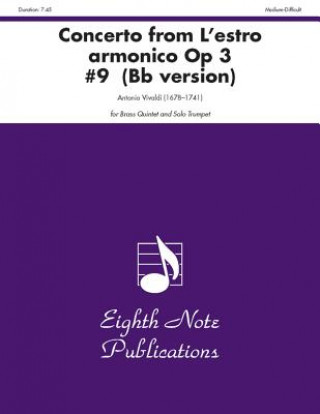 Könyv Concerto (from L'Estro Armonico, Op 3 #9) (B-Flat Version): Score & Parts Antonio Vivaldi