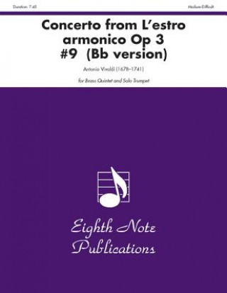 Kniha Concerto (from L'Estro Armonico, Op 3 #9) (B-Flat Version): Score & Parts Antonio Vivaldi