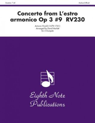 Kniha Concerto (from L'Estro Armonico, Op 3 #9 Rv230): Score & Parts Antonio Vivaldi