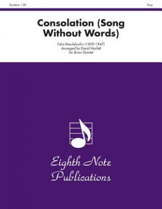 Książka Consolation (Song Without Words): Score & Parts Felix Mendelssohn