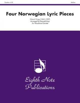 Könyv Four Norwegian Lyric Pieces: Score & Parts Edvard Grieg