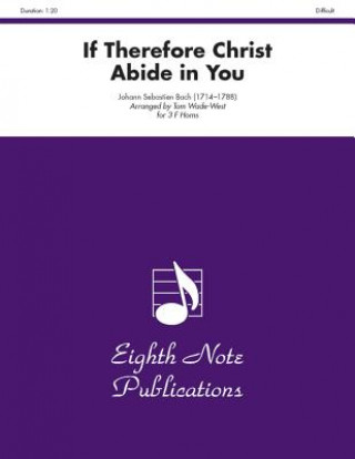 Carte If Therefore Christ Abide in You: Score & Parts Johann Sebastian Bach