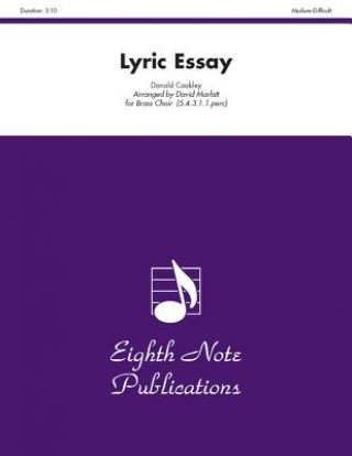 Knjiga Lyric Essay: Score & Parts Donald Coakley