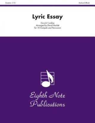 Book Lyric Essay: Score & Parts Donald Coakley