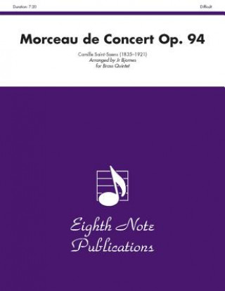 Kniha Morceau de Concert, Op. 94: F Horn Feature, Score & Parts Camille Saint-Saens