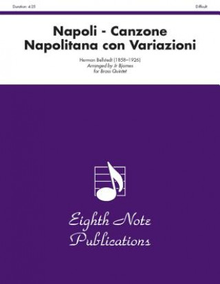 Książka Napoli -- Canzone Napolitana Con Variazioni: Tuba Feature, Score & Parts Herman Bellstedt