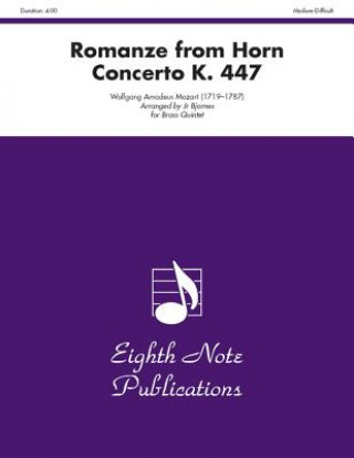 Carte Romanze from Horn Concerto K. 447: Medium-Difficult: For Brass Quintet Wolfgang Amadeus Mozart