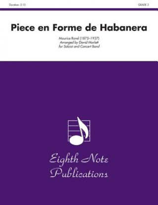 Kniha Piece En Forme de Habanera: Soloist and Concert Band, Conductor Score Maurice Ravel