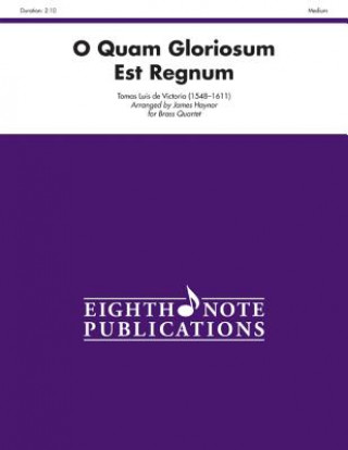 Könyv O Quam Gloriosum Est Regnum: Score & Parts Alfred Publishing