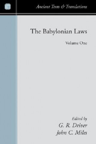 Kniha The Babylonian Laws 2 Volume Set John C. Miles