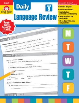 Knjiga Daily Language Review, Grade 5 Moore