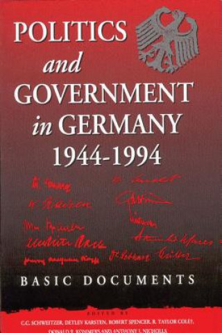 Buch Politics and Government in Germany, 1944-1994 Donald P. Kommers