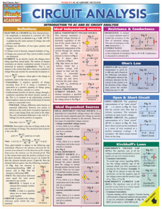 Kalendář/Diář Circuit Analysis Laminate Reference Chart BarCharts Inc